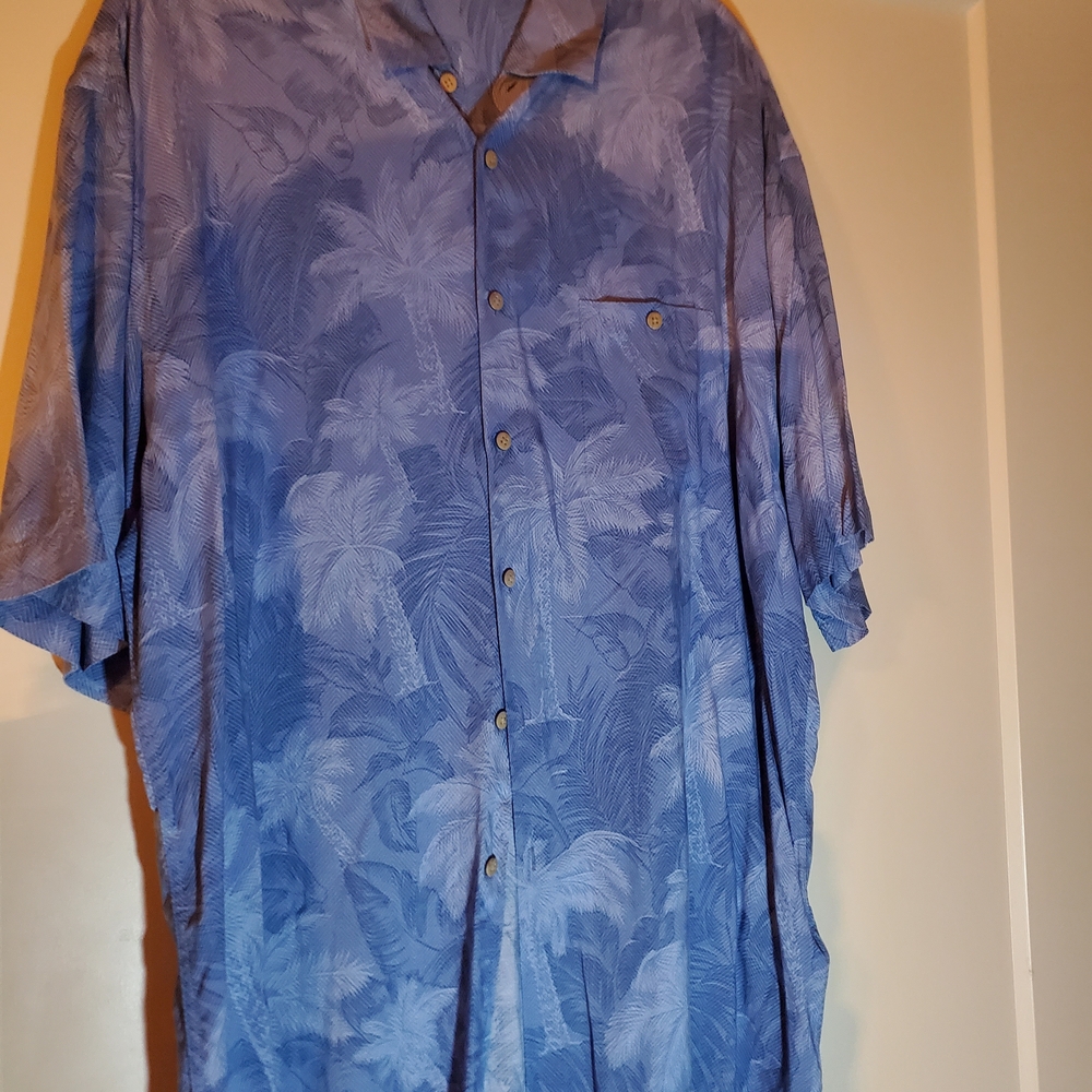 Reyn Spooner Tropical Blue Button Down Shirt